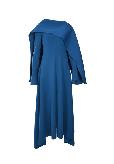 MAXI LONG SLEEVES DRESS WITH CAPE