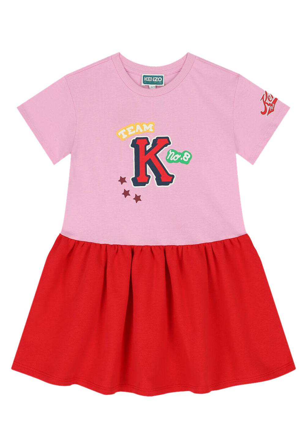 Kenzo Kids logo-print two-tone dress