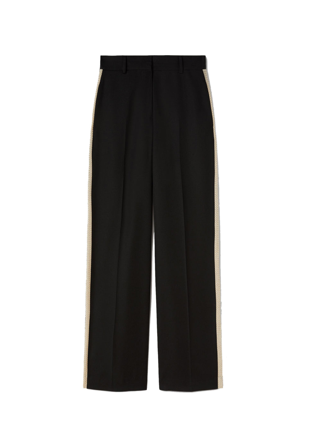 Palm Angels Black trousers with bands تراوزرس