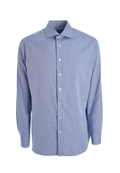 Lardini spread-collar twill shirt