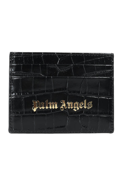 Palm Angels Black Logo Card Holder محفظة 