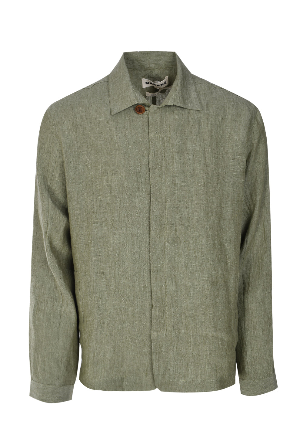 LINEN BUTTON JACKET WITH COLLAR