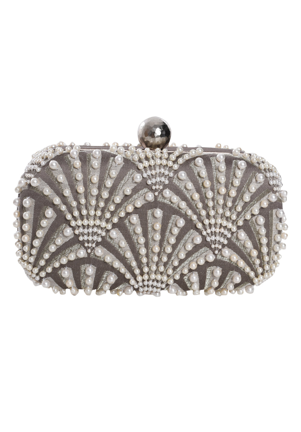 SCALLOPS SILVER EMBELLISHED PEARL BOX
