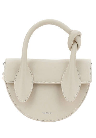 YUZEFI Women's Pretzel Crossbody Bag - Off-White