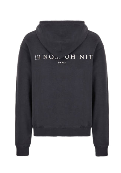 HOODIE WITH MASK AUTHENTIC ON FRONT - LOGO PRINTED ON BACK