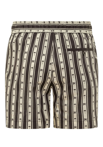 PALM ANGELS PA Monogram Striped Shorts