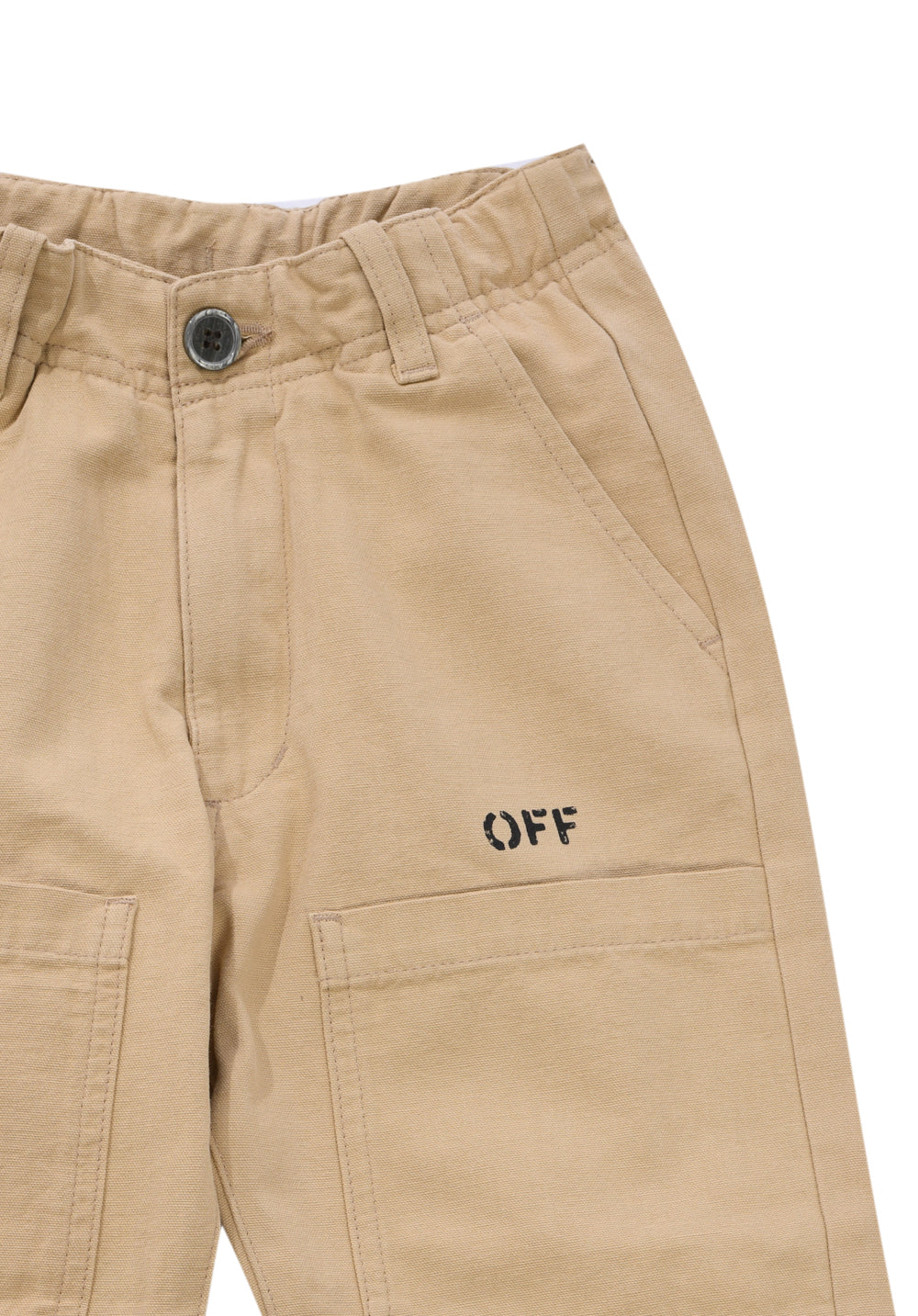 Off-White Kids Diagonal stripe-print cotton trousers