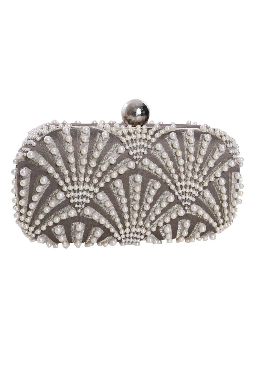 SCALLOPS SILVER EMBELLISHED PEARL BOX