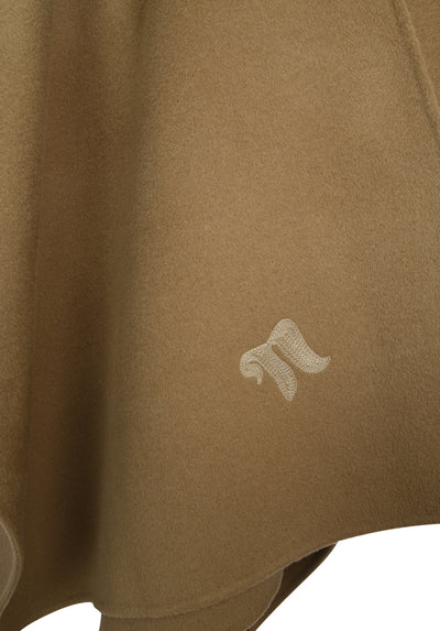 Nanushka logo-embroidered draped jacket