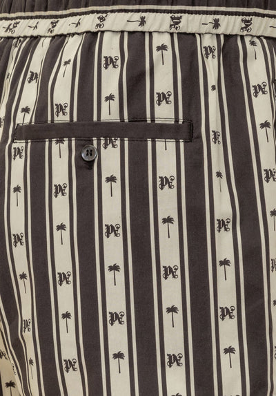 PALM ANGELS PA Monogram Striped Shorts شورت 