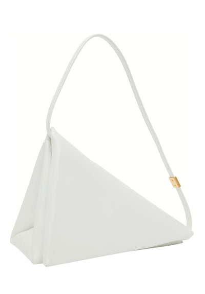 MARNI White Prisma Leather Shoulder Bag