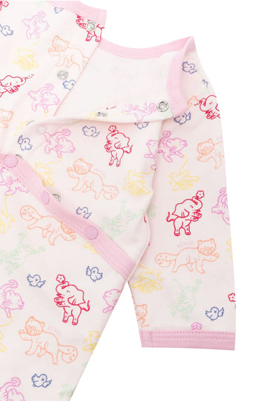 Kenzo Kids animal-print cotton pajama set طقم