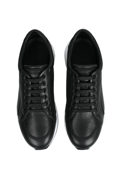 GIORGIO ARMANI  Share Deerskin and leather sneakers