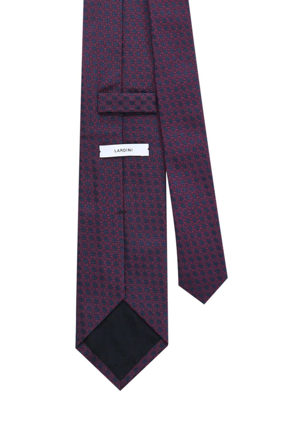 Lardini geometric patterned-jacquard silk tie