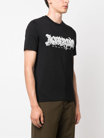 Moschino logo-print stretch-cotton T-shirt تي شيرت