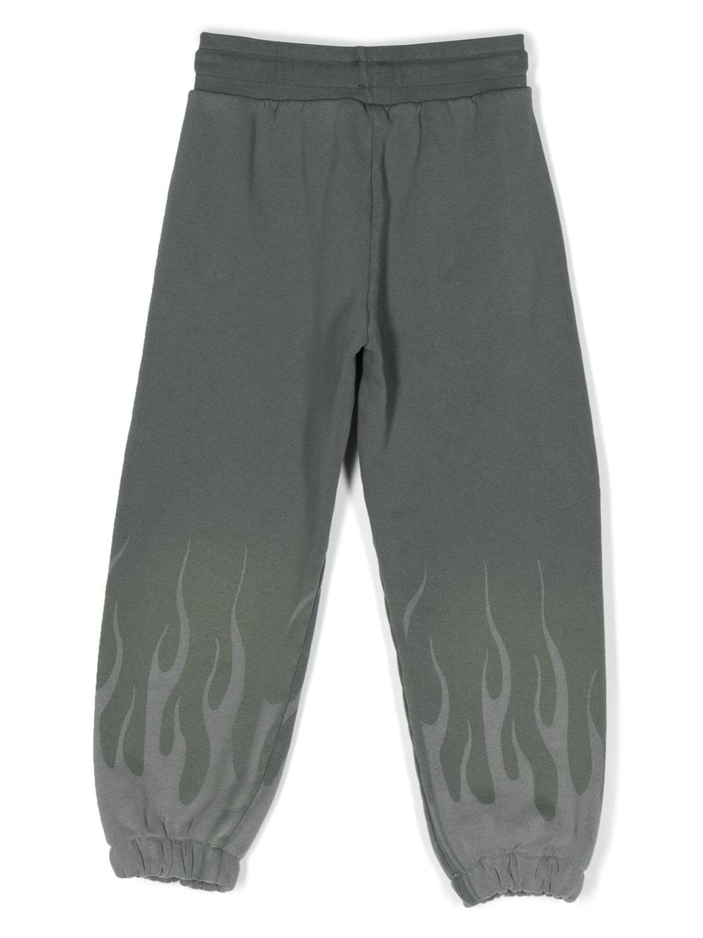 BALSAM GREEN PANTS WITH CORROSIVE FLAMES