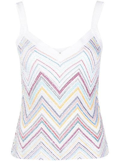 Chevron tank top with sequins