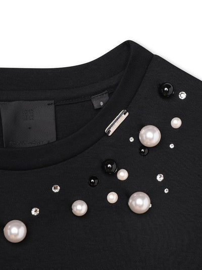 bead-embellished cotton T-shirt