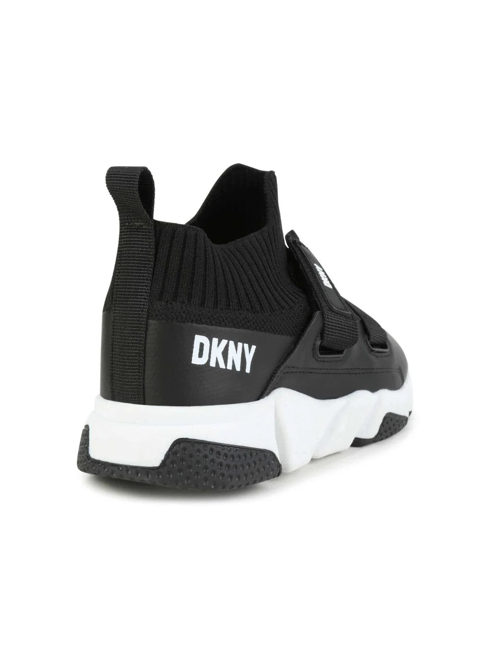 Dkny Kids ribbed-ankles touch-strap sneakers