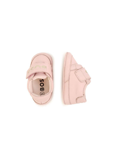 logo-lettering leather slippers