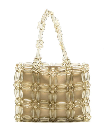 Marisha Tote pearl-embellished tote bag حقيبة توت 