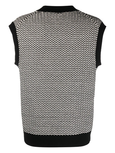 Helmut Lang checked V-neck sweater vest