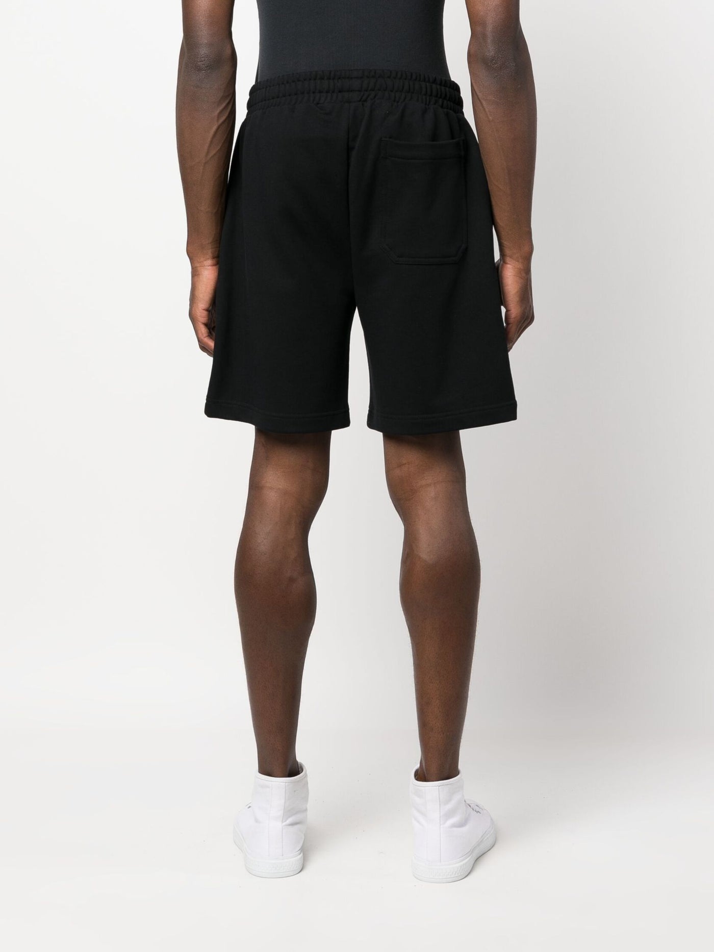 Helmut Lang logo-print cotton track shorts