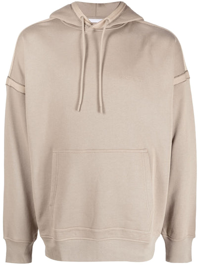 Helmut Lang logo-embroidered cotton hoodie