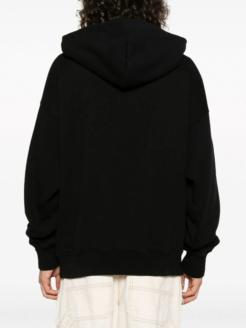 Diag Stripe-embroidered cotton hoodie