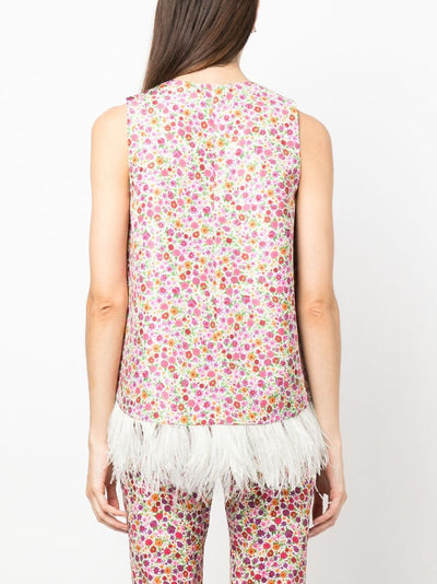 La DoubleJ floral-print sleeveless blouse