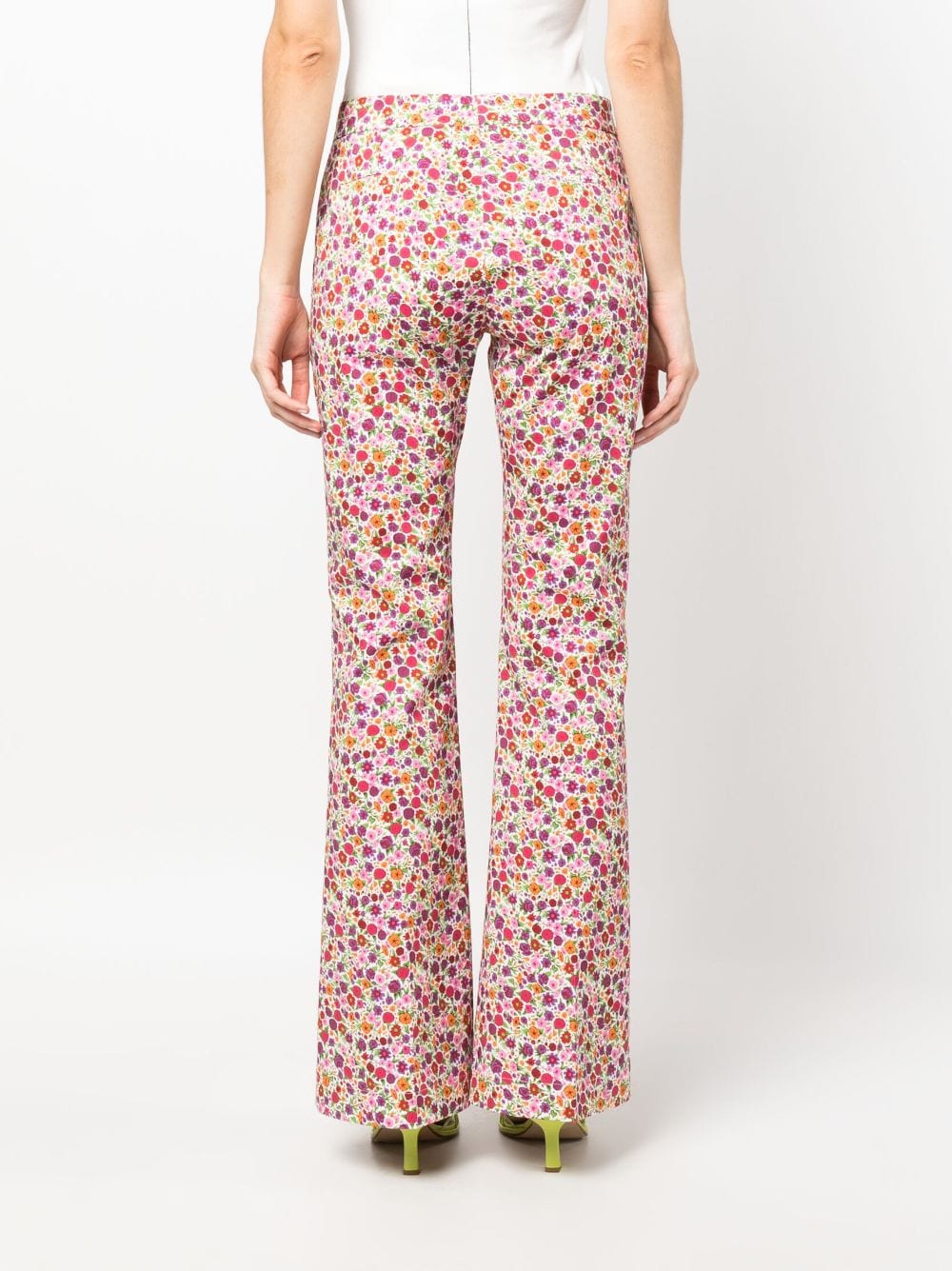 La DoubleJ Saturday floral-print flared trousers