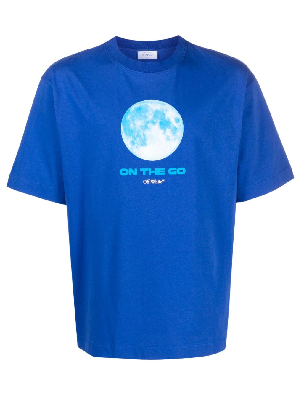 moon-print cotton T-shirt