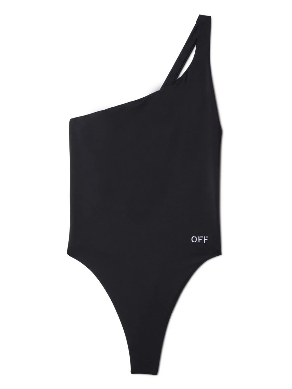 logo-print one-shoulder swimsuit