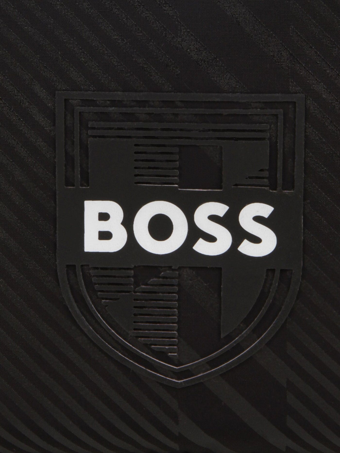 BOSS Kidswear logo-appliqué striped shoulder bag