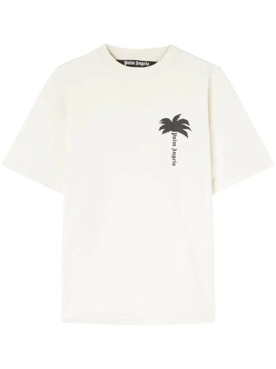 THE PALM TEE OFF WHITE BLACK