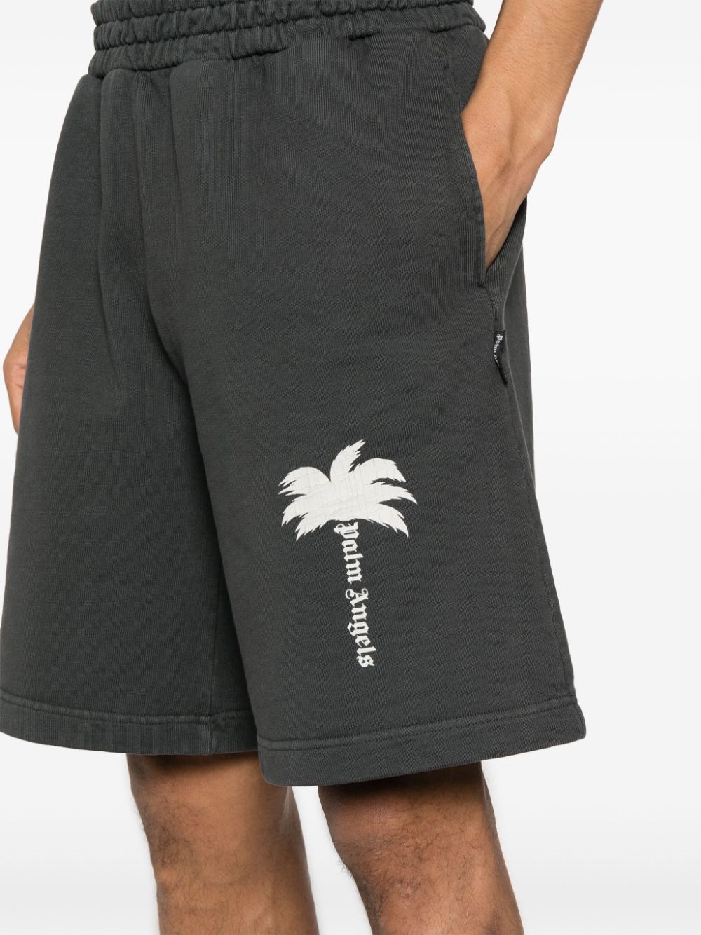 Palm Tree-print track shorts
