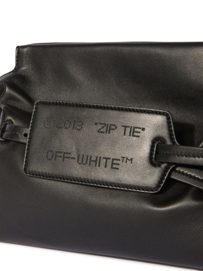 Zip Tie leather clutch bag