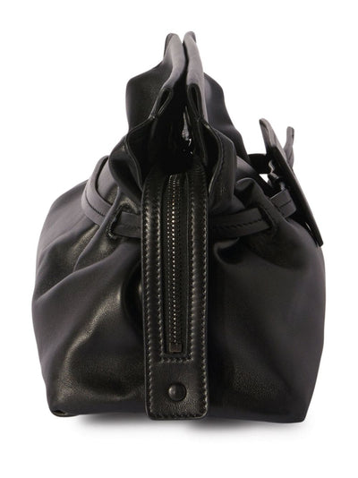 Zip Tie leather clutch bag