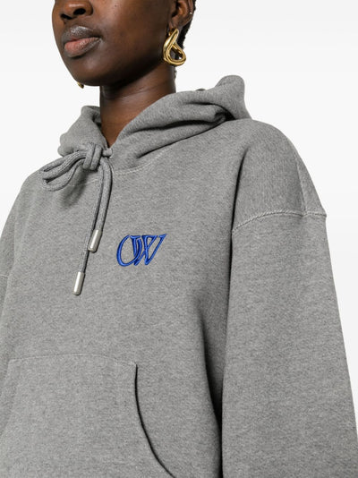 embroidered-logo cotton hoodie
