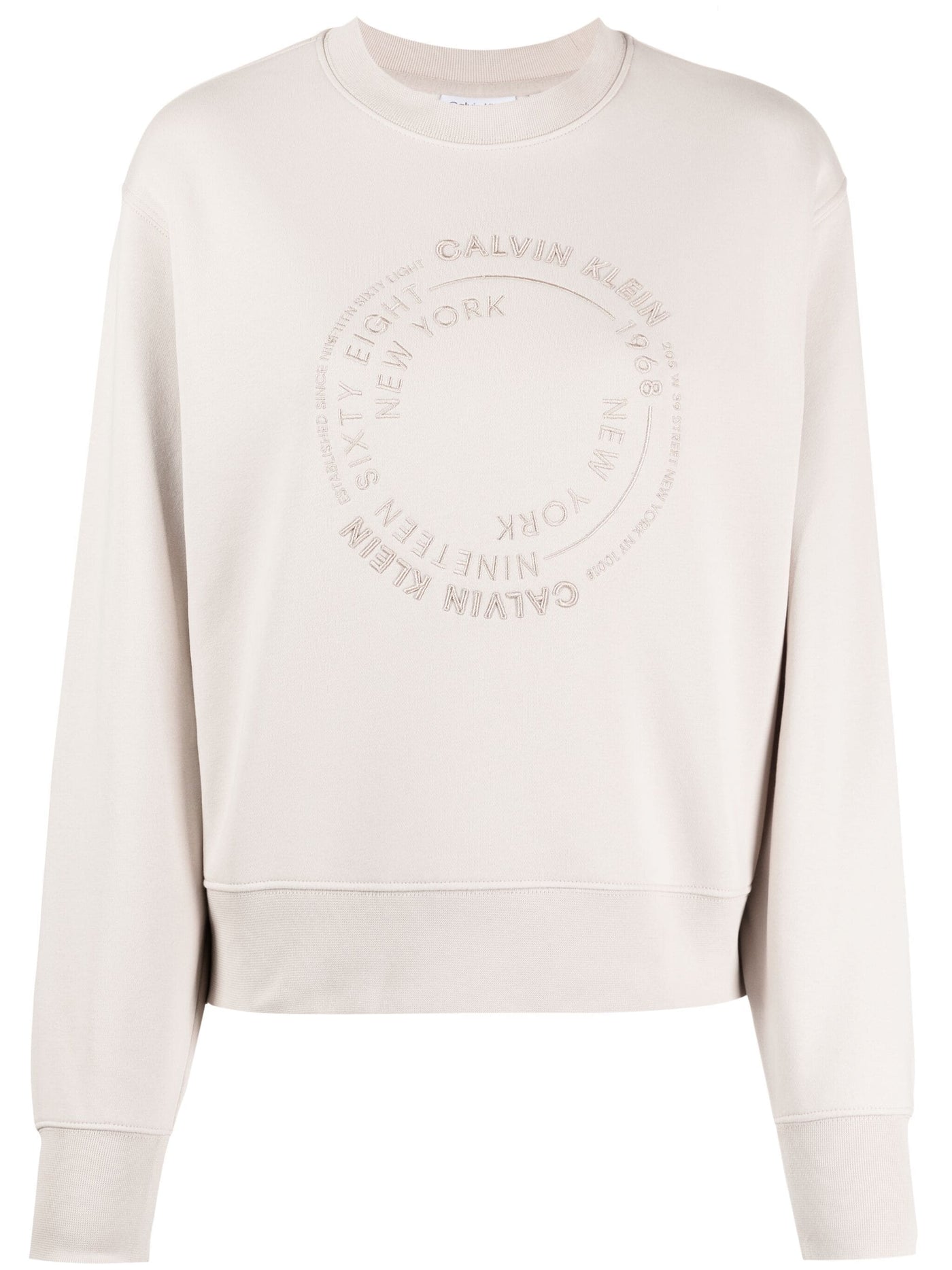 Calvin Klein logo-embroidered cotton sweatshirt