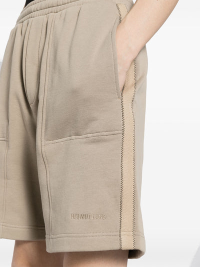 Helmut Lang logo-embroidered tape track shorts