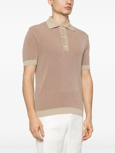 fine-knit cotton polo shirt