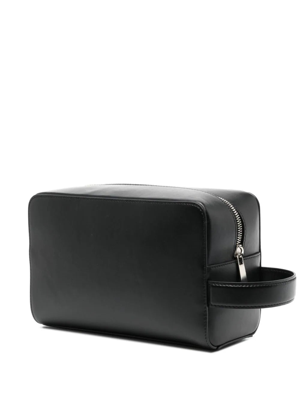 Quote leather make-up bag