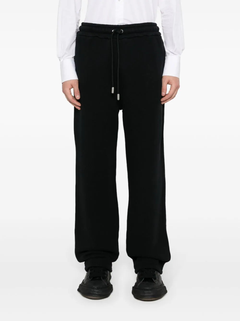 Scribble-Diag-stripes jersey trousers