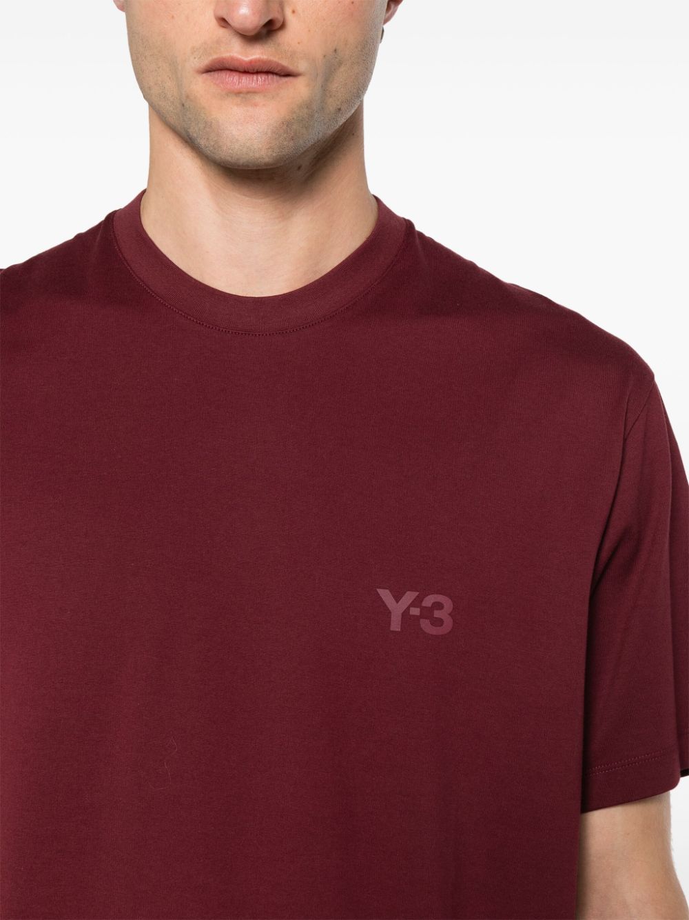 logo-rubberised cotton T-shirt