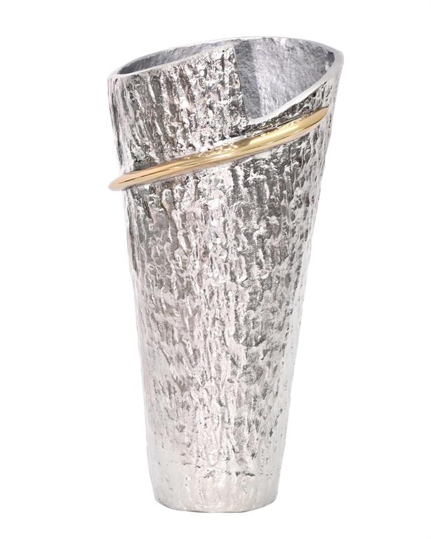 Texture Nickel And Brass Vase