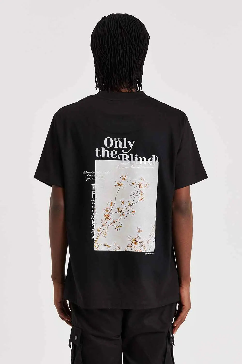 ONLY THE BLIND BLACK BLOSSOM GRAPHIC T-SHIRT