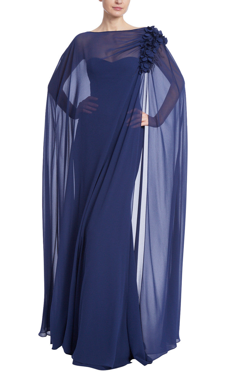 Superstar Sheer Georgette Overlay Gown