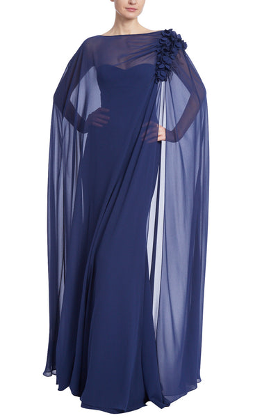 Superstar Sheer Georgette Overlay Gown