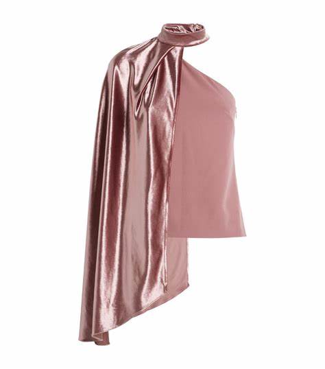 Top in crepe with velvet cape